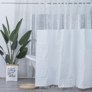 Warna Plain Custom Splicing Shower Tirai
